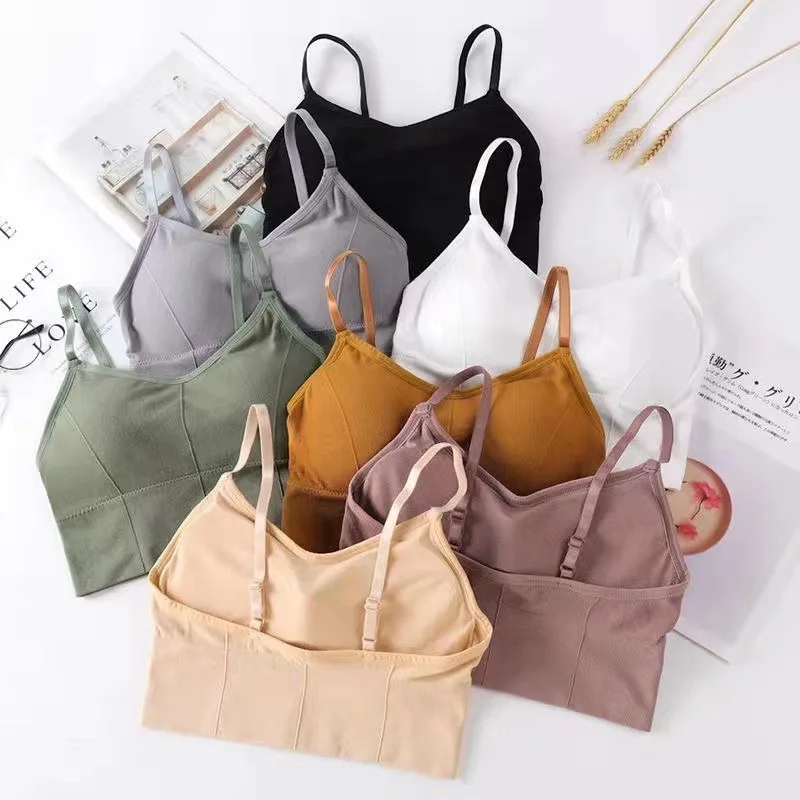 

Backless Sportswear Woman Gym Sports Bra Seamless Womens Underwear Adjustable Shoulder Strap Inner Padded Yoga Vest Bralette