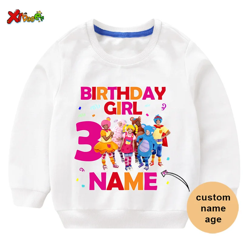 Mother Goose Club Birthday Sweatshirt Girl Birthday Outfit Kids Cartoon Sweatshirt Boy Shirt Toddler Baby Hoodies Shirt Clothes