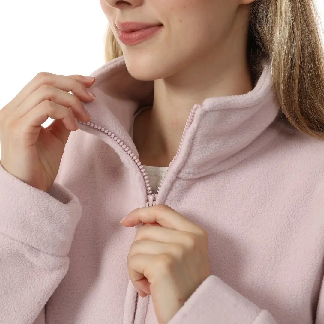 플리스 스웨트셔츠 모자 없음 여성용 멀티 컬러 가을 셔파 핑크 크루넥 배트윙 슬리브 리본 레이스업 러플 소녀 모드 스타일