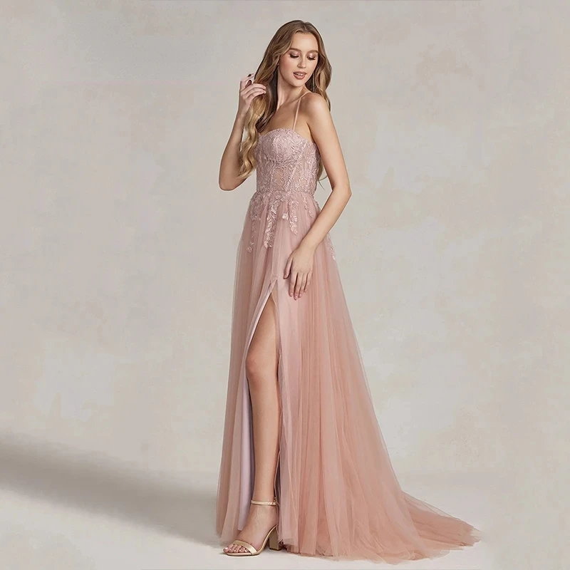 Linha A sem encosto das mulheres Vestidos de noite, Apliques sweetcheart simples, Vestidos de baile elegantes, Vestido de festa na praia formal