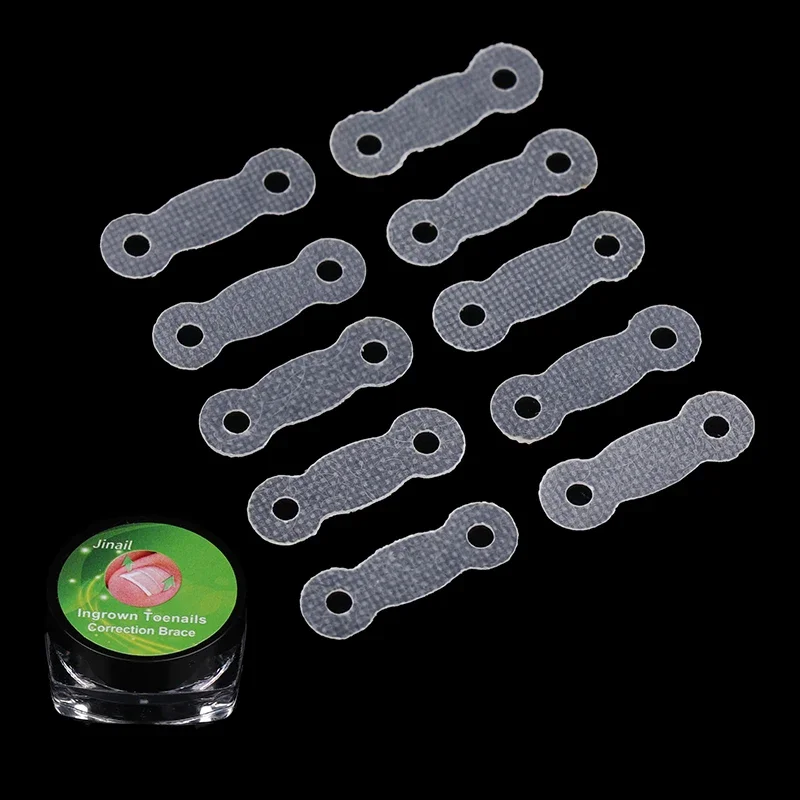 10PCS คุดเล็บคุด Toenail Correction เครื่องมือยืดหยุ่น Patch สติกเกอร์ยืดคลิปรั้ง Pedicure เครื่องมือ