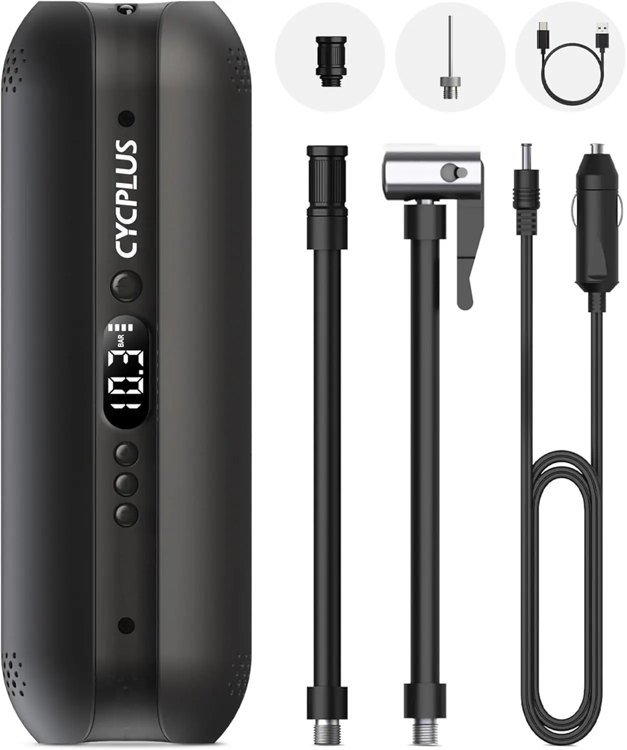 

Беспроводной светодиодный воздушный компрессор для накачивания шин 32-490 фунтов на квадратный дюйм, высокая точность для автомобилей и мотоциклов, аксессуары для автообслуживания