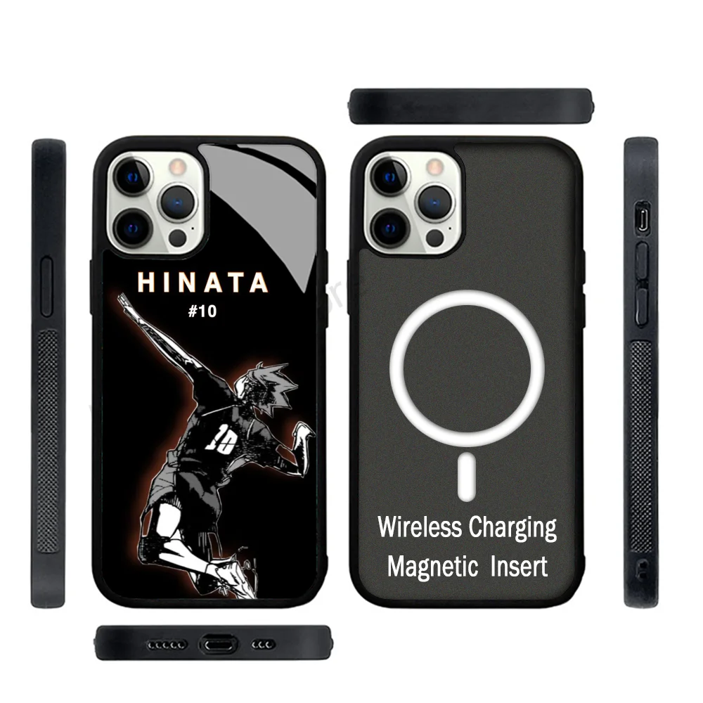 Japan Anime Volleyball Boy Haikyuu Phone Case Strong Magnetic For IPhone 15 14 13 Pro Max 11 12 Mini For Magsafe