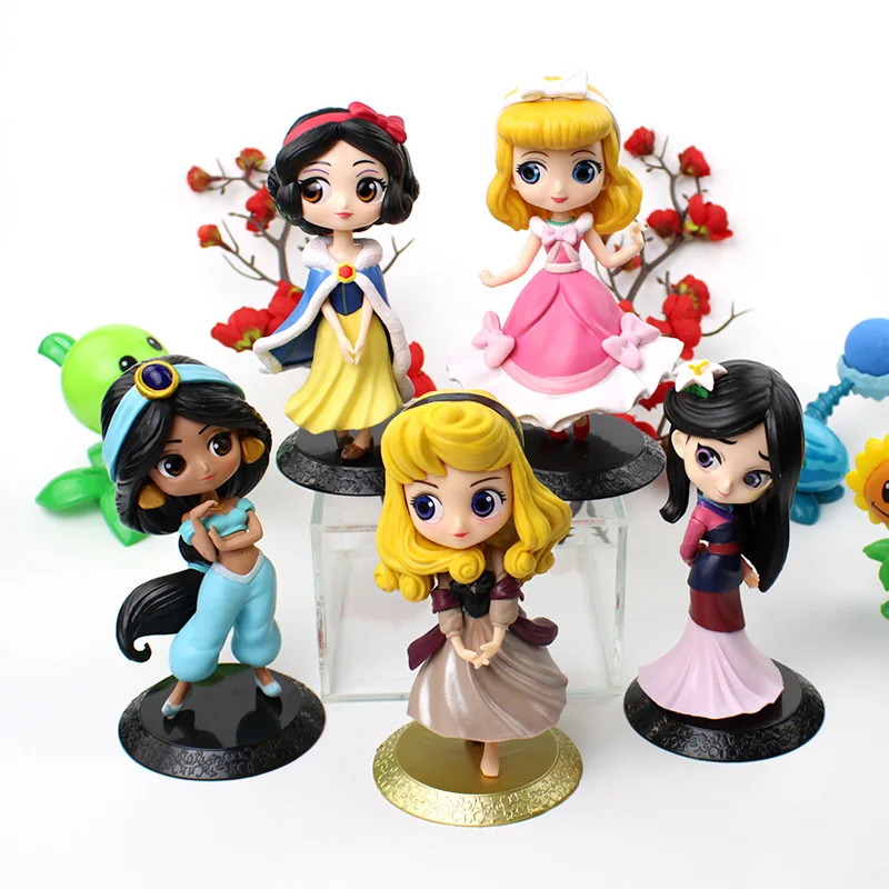 Disney Princess Snow White Aurora Cute Cartoon PVC Model Action Figure Fashion Collection Toys Boys Girls Birthday Gift