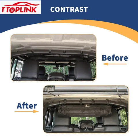 Interior Universal Stowing Tidying Car Seat Back Roll Bar Tool Storage Bag for Suzuki Jimny for Jeep Wrangler Car Accessories 8 best sales jeep jl storage - №7