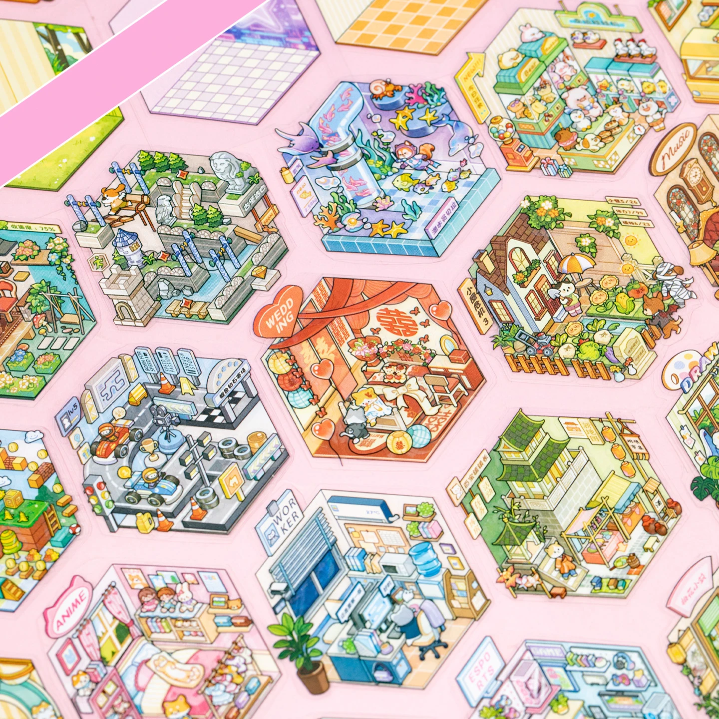 13 ورقة/كتاب ملصقات صغيرة لطيفة للمناظر الطبيعية الصغيرة DIY بها بنفسك سكرابوكينغ جراب هاتف الديكور طالب مكافأة الفنون والحرف اليدوية #5