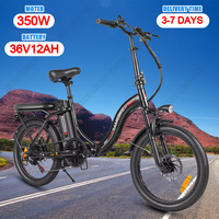 SAMEBIKE CY20 Folding Electric Bicycle 350W Motor 36V12Ah Lithium Battery Electric Bicycle 20 Inch Tire Adult City Electric Bike