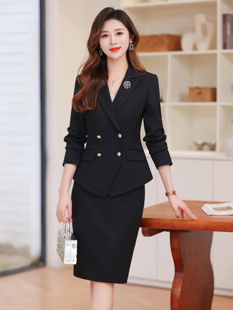 High-End Profional Women's Suit Set Autumn Winter Hotel Front Desk Reception Beau Therapist Jewelry Store Work orm