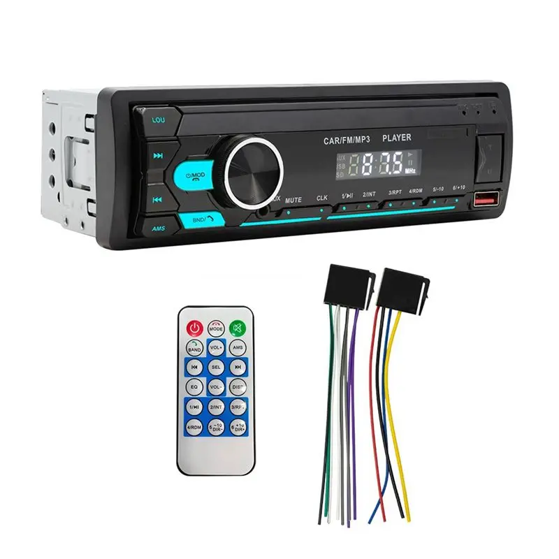 bluetooth-fmハンズフリー通話機能付きシングルdinカーステレオ、usb-aux-sd-mp3プレーヤー搭載カーラジオ、カーオーディオレシーバー-a02g