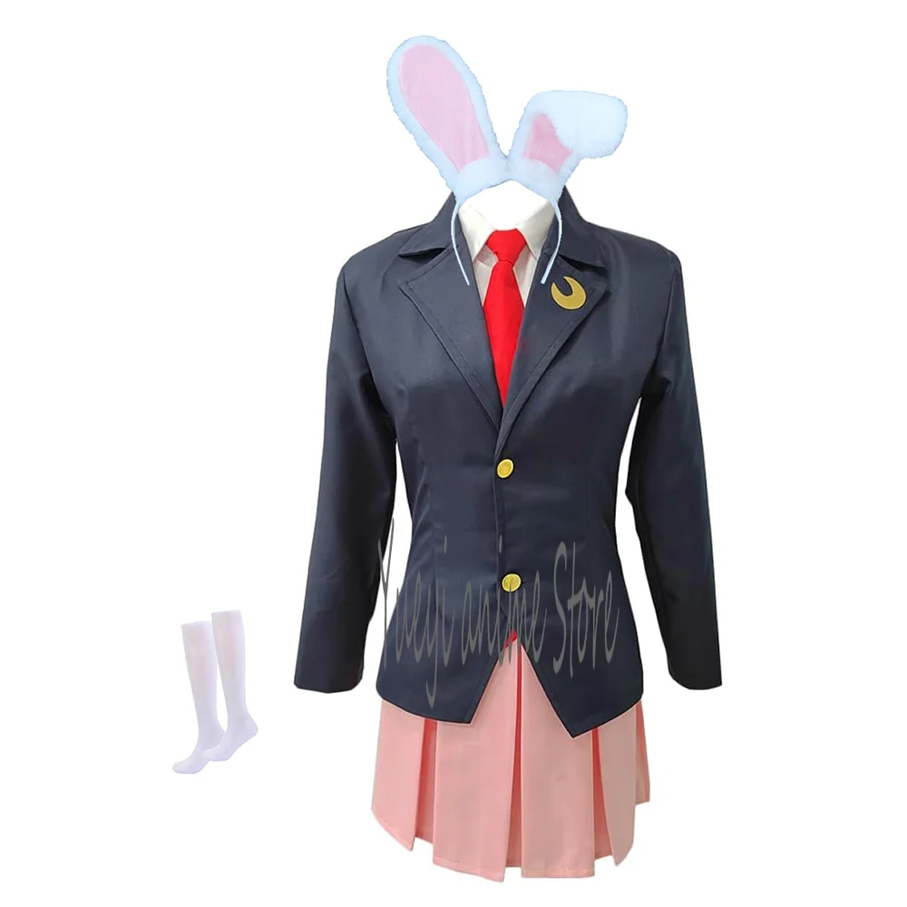 

Anime Touhou Cosplay Reisen Udongein Inaba Costume School Uniform Dress Halloween Party cos