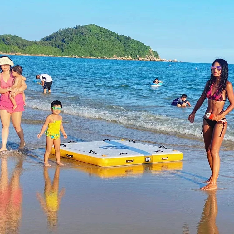 Custom Water Sport Inflatable Air Beach Mattress Inflatable Floating Dock