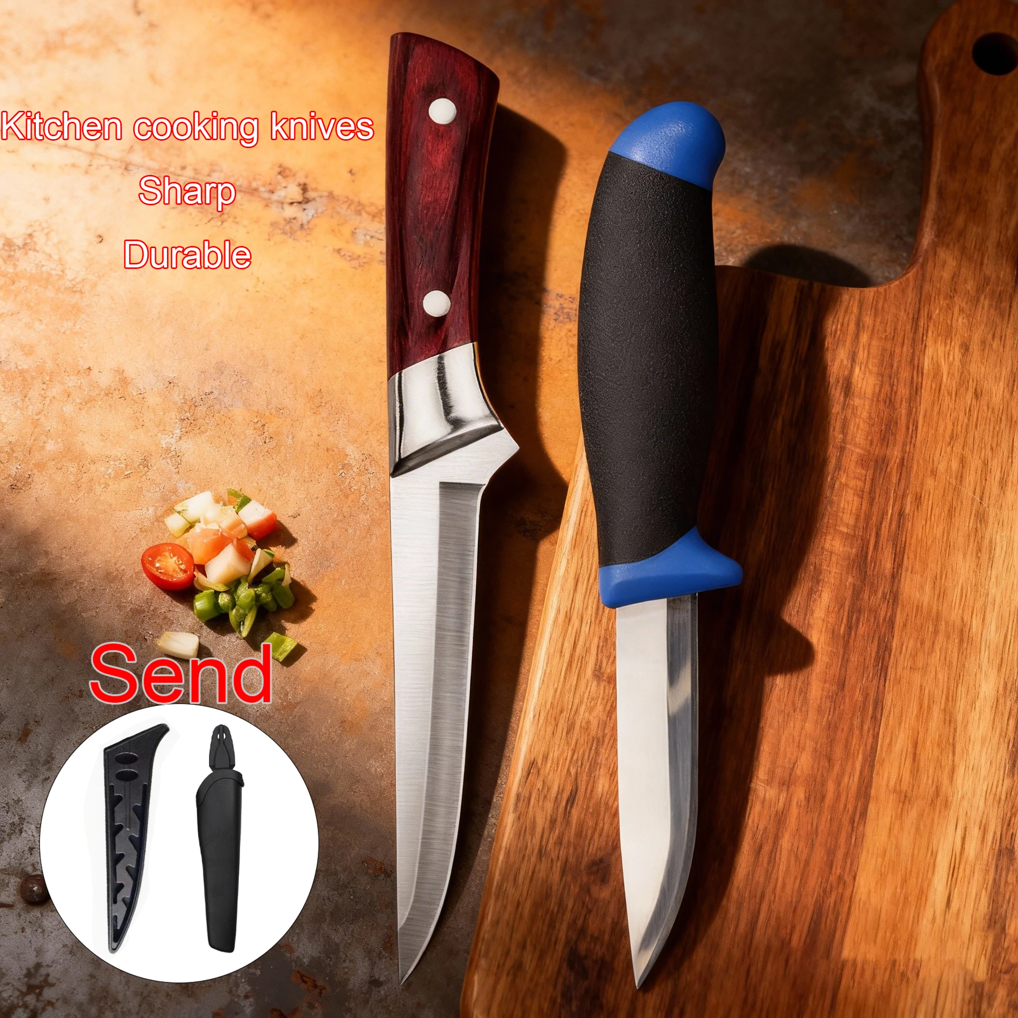 High end professional kitchen knife suitable for Japanese chefs in the kitchen used for cutting meat, cooking and removing bones