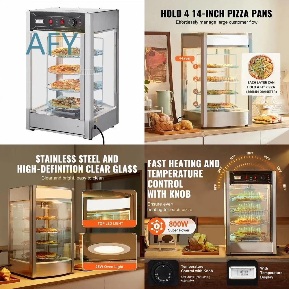Sliding Door Pizza Display Cabinet for Commercial Bakery Equipment Thermal Pastry Showcase Food Preservation Unit
