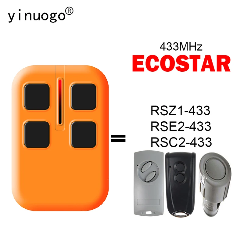 

ECOSTAR RSC2 RSE2 RSZ1 433 Пульт дистанционного управления гаражными воротами, 433 МГц с плавающим кодом Пульт дистанционного управления ECOSTAR