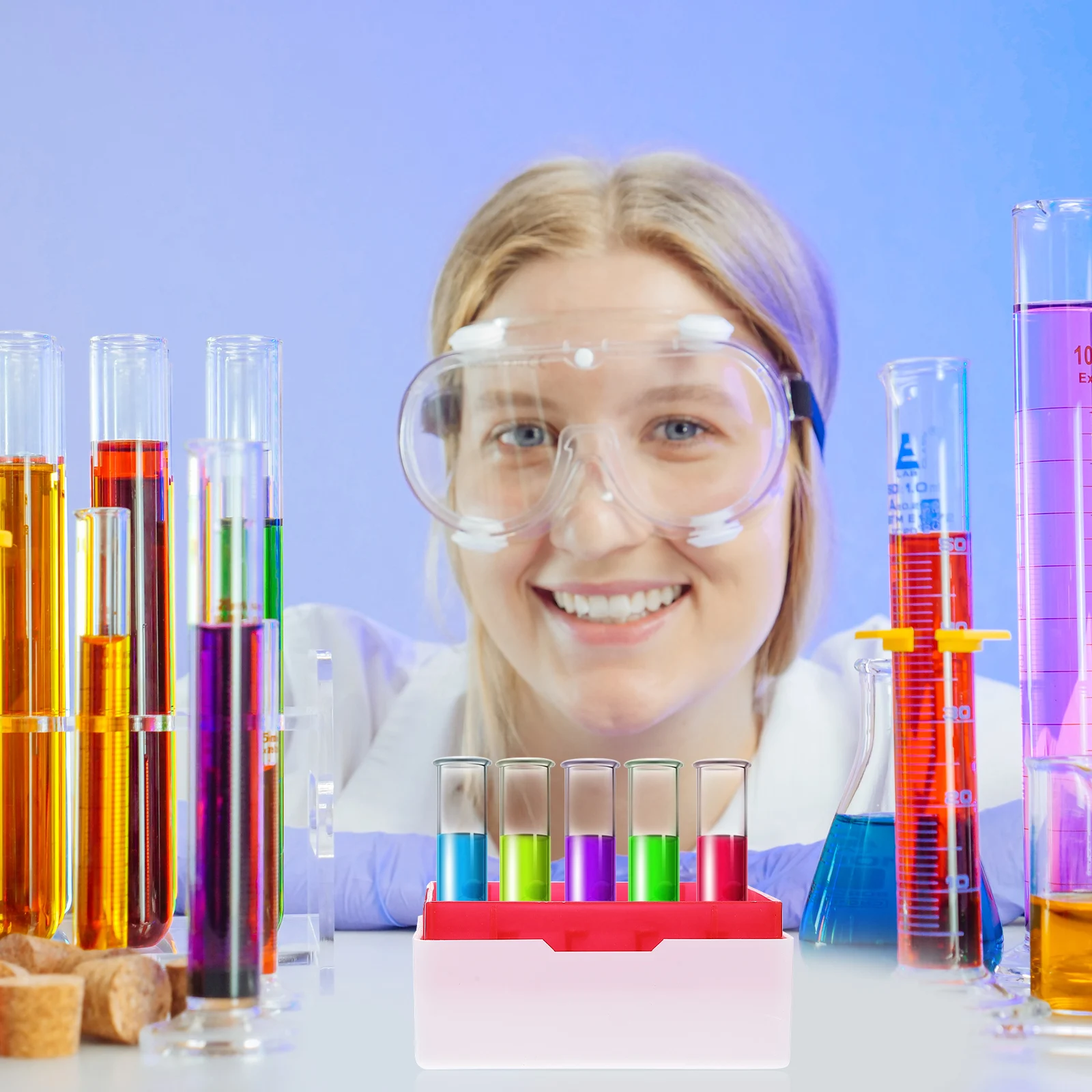 2pcs Cryovial Storage Box Freezer PP Material Test Tube Holder Random Color Cryopreservation Vial Case Laboratory Use