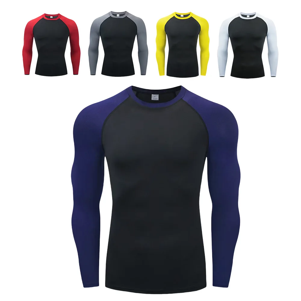 Four Season Universal Long Sleeve T-Shirt Winter Bottom Shirt Men Compression T-Shirt Running Riding Fitness Tops T-Shirt