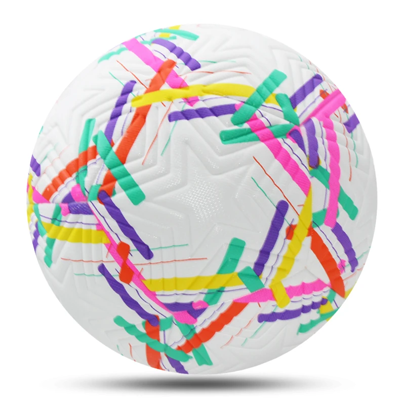 

Футбольный мяч стандартного размера 5. Высококачественный полиуретановый материал. Бесшовная конструкция. Футбольный мяч для игры и тренировок на открытом воздухе. Прочный.