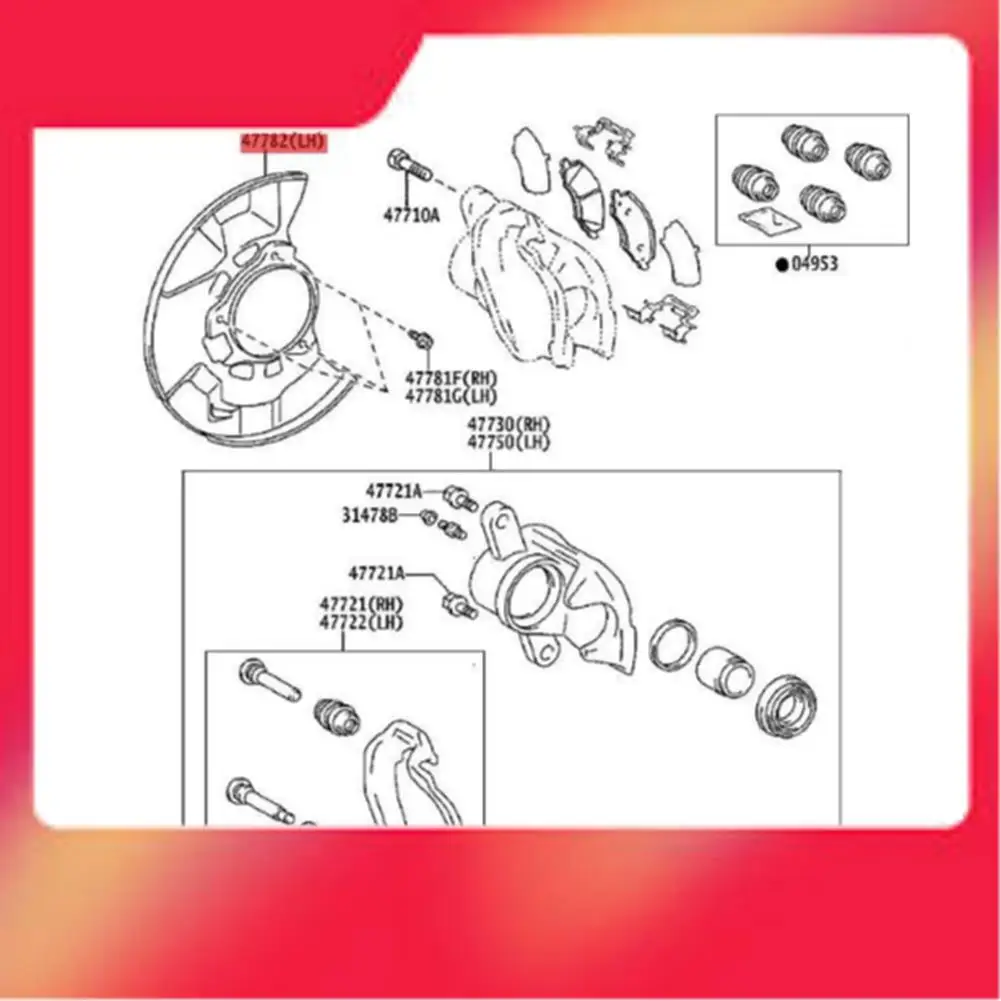 

Автомобильный передний дисковый тормоз, пылезащитный чехол, защитная пластина для Toyota Hilux 2004-2012 Fortuner 2011-2021-M54K