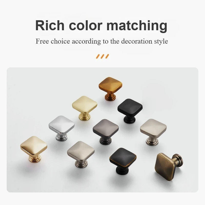 Modern simple American cabinet wardrobe handle European black cabinet round single hole handle