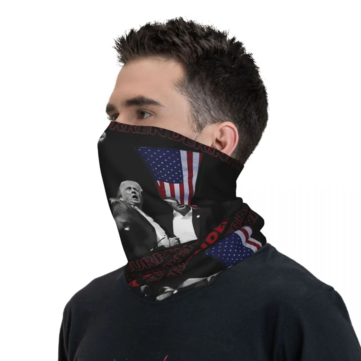 Donald Trump July 13th 2024 Rally Balaclava Running Travel Face Cover Mask Women Fun Dustproof Cycling Mask Warm Scarf Bandana