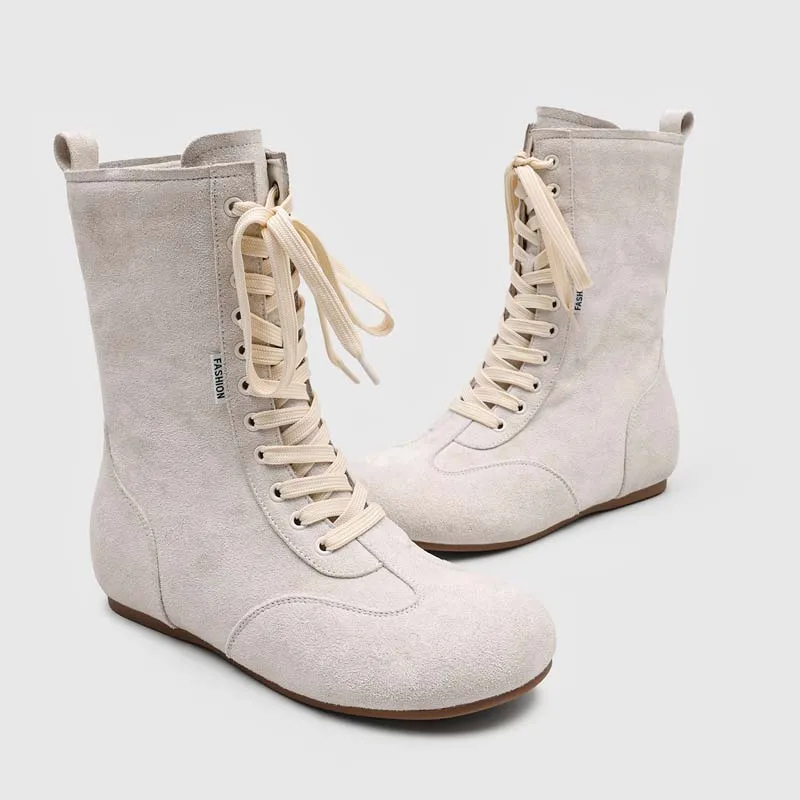 Retro Frosted Men High Top Boots Niche Design High-end Texture Height Increasing Soft Comfortable Fashionable Commuting Boots