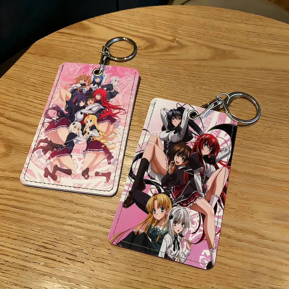 Anime High School DxD Card Holder Keychain Key Ring Door Lock Access Protective Case For Security Gift