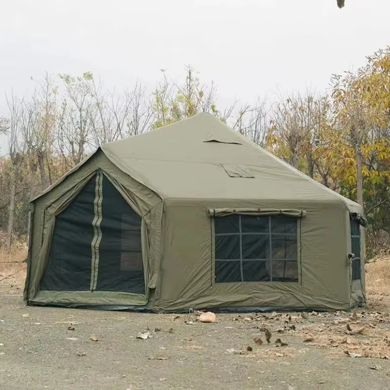 Hexagonal Green Inflatable Family Tent Large Inflatable Tent for Outdoor Camping
