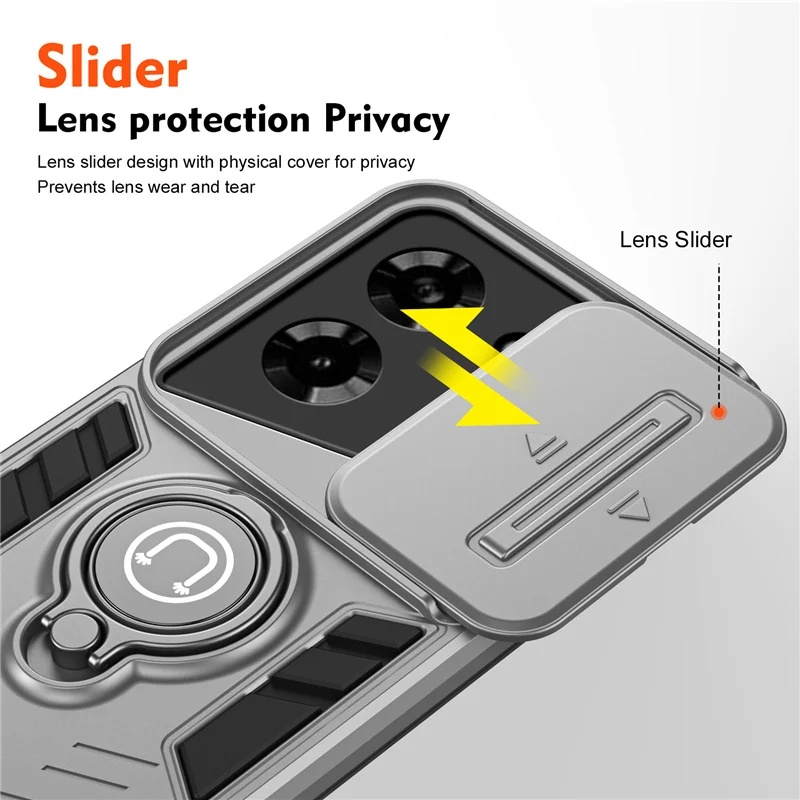 For Tecno Pova 5 Case Car Magnetic Ring Bracket Holder Armor Back Cover on for Tecno Pova 5 Pova5 Stand Phone Cases Coque Funda