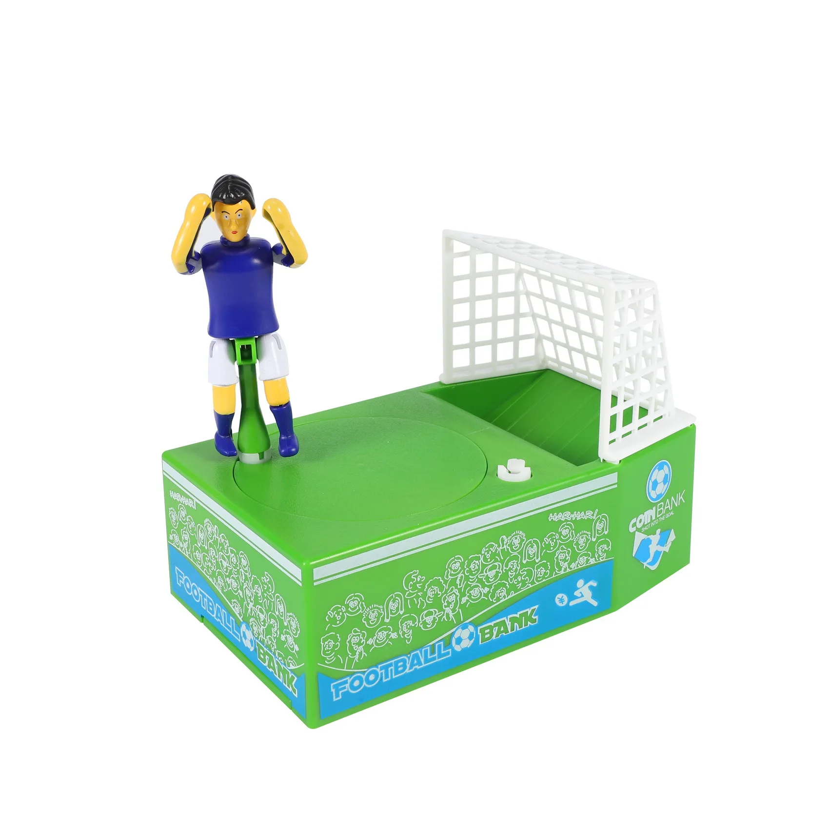 Novelty gift cartoon football savings pot electric piggy bank Soccer Player Goal Kicking Coin Bank Football Piggy Bank Money Box