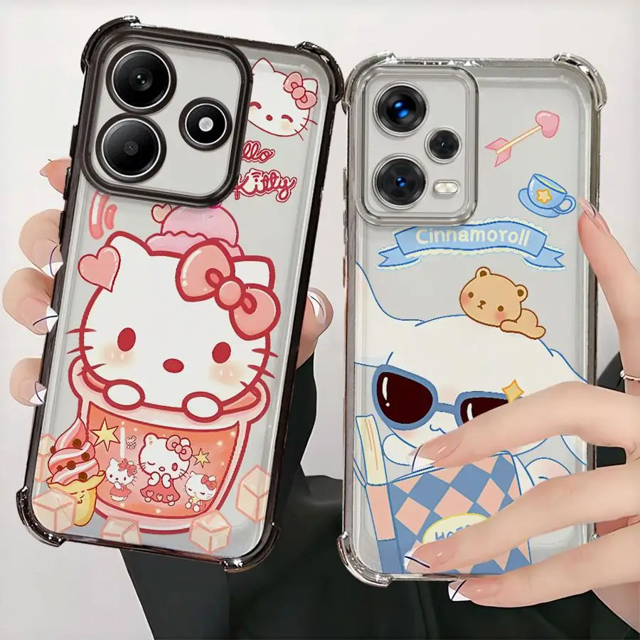 Custodia Cover per telefono per Redmi Note 10s 10 Lite 14 Pro Plus 9S 11 12 13 11s Cartoon Sanrio Hello Kitty