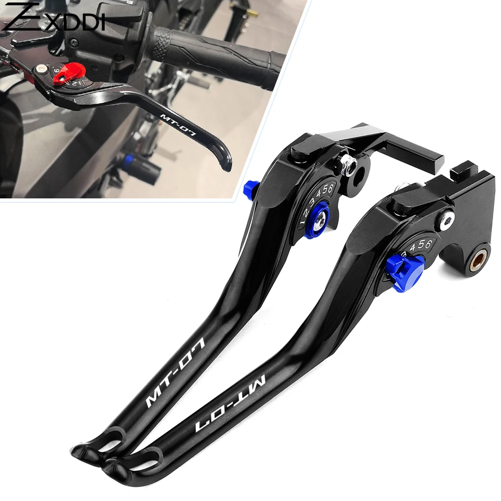 لياماها MT07 MT 07 MT-07 FZ07 2014-2023 2024 2025 2026 CNC دراجة نارية الملحقات دواسة فرامل رافعة قابل للتعديل مقابض رافعة