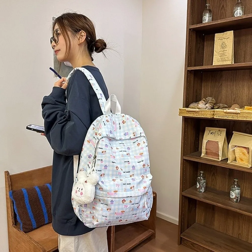 

Большой вместительный нейлоновый рюкзак для путешествий, водонепроницаемый, с принтом кошек и собак, с бантом, легкий, дышащий, для студентов и школьников