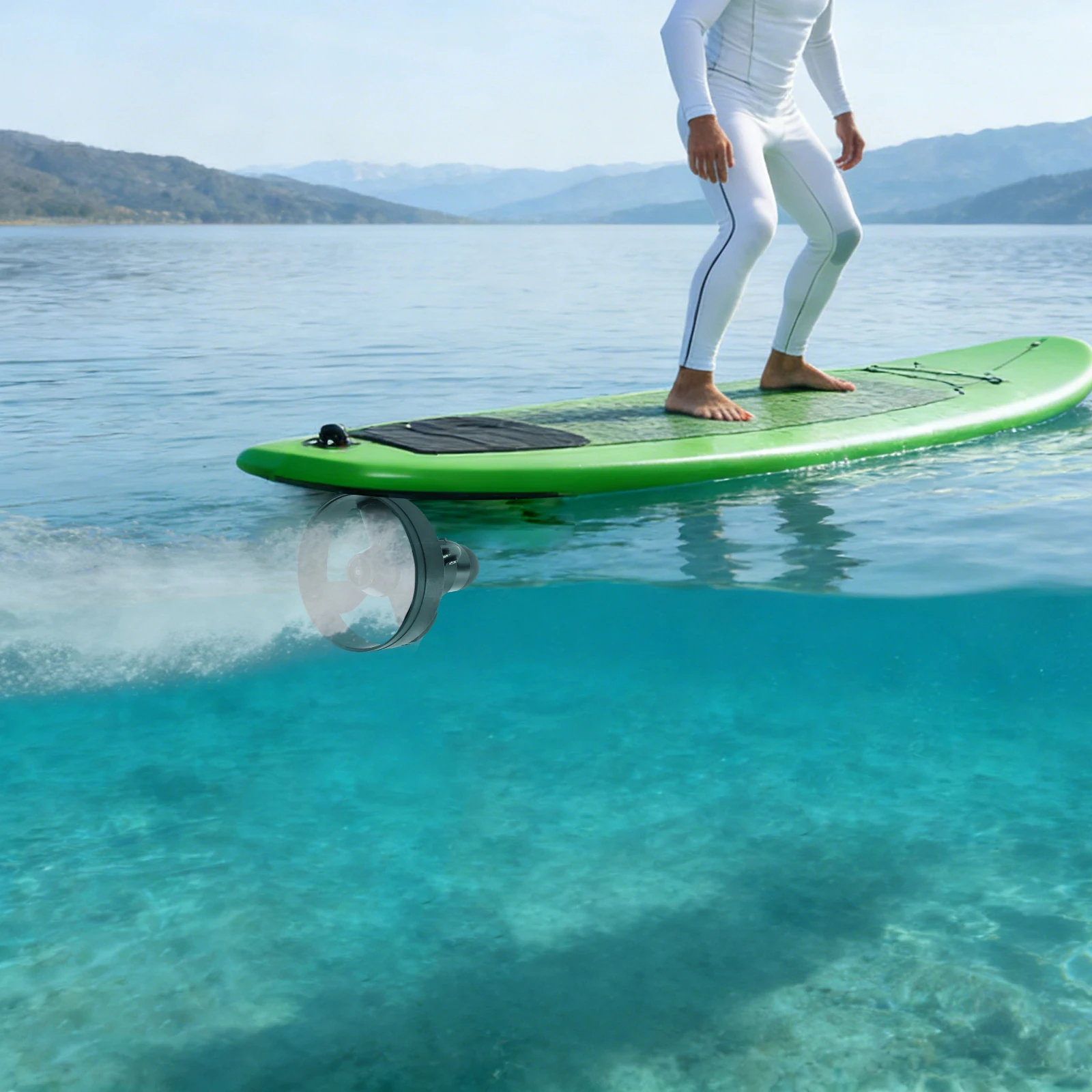 Leichter Unterwasser-Surfbrett-Antrieb - 12V SUP-Propeller mit 440LBS Max. Schubkraft, 2-Blatt-Drehpaddel (2,48-3,11 Meilen pro Stunde) – Detail 4