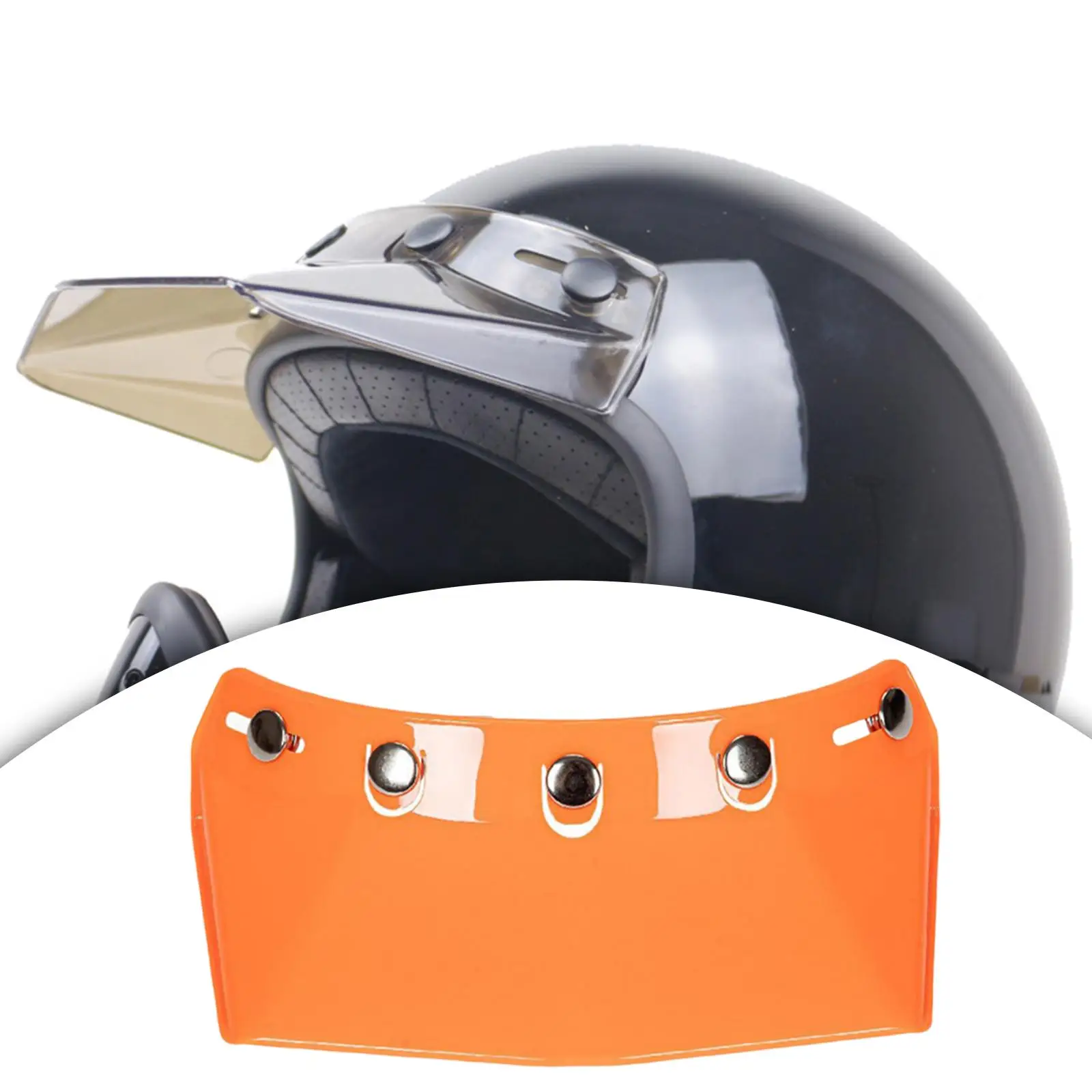 

Vintage Motorbike Helmets Visor Peak Sun Shield Anti-scratch Polycarbonate Face Bubble for Retro Open Face Helmet