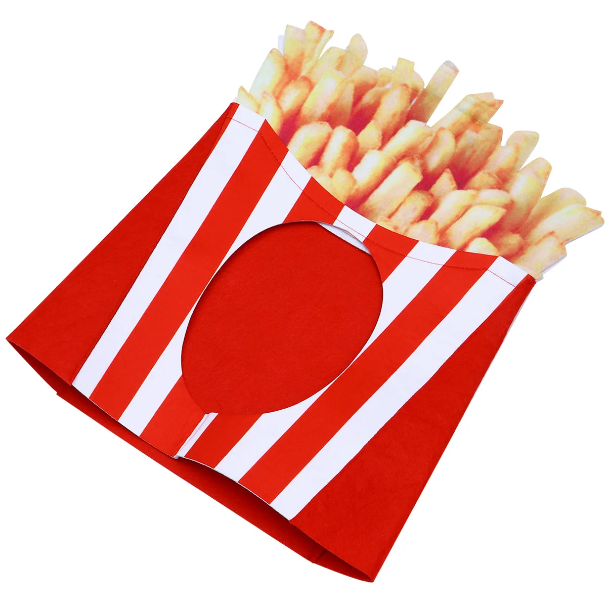 

1Pcs French-Fries Headwear Red Food Shape Hat Premium Felt Party Costume Funny Food Decoration for Halloween Christmas Carnival