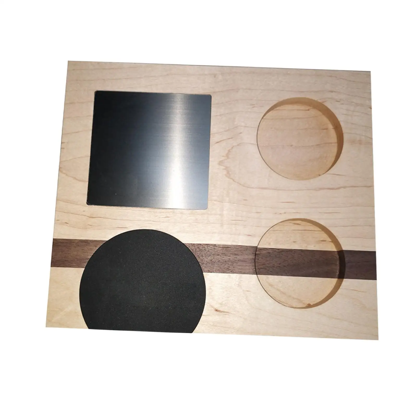 Base de manipulación de café expreso de madera, estación de manipulación, almohadilla antideslizante para pies, parte inferior estable