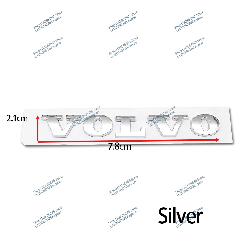 3D ABS Black Silver Logo Volvo Emblem Letters Car Trunk Badge For C30 V40 V60 S40 S60 XC60 XC90 XC40 S80 S90 S80L S60L AWD T3 T5