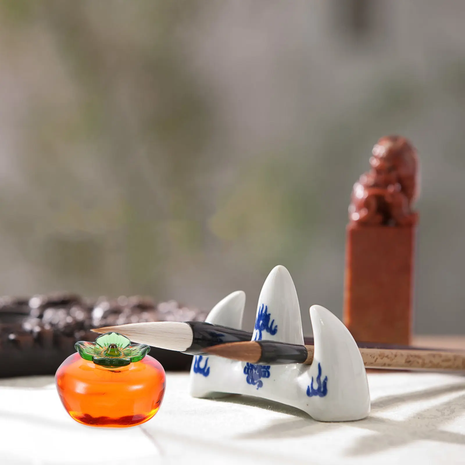 

Набор из 2 реалистичных пресс-папье в форме хурмы, тяжелые хрустальные грузики для стола, для каллиграфии, шитья, раскроя ткани, создания выкройок, для офиса и дома