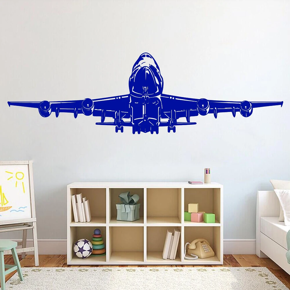 Airplane Vinyl Wall Decal Nursery Wall Art Kids Stickers for Boys Home Decoration Living Room Bedroom Garage Posters T184