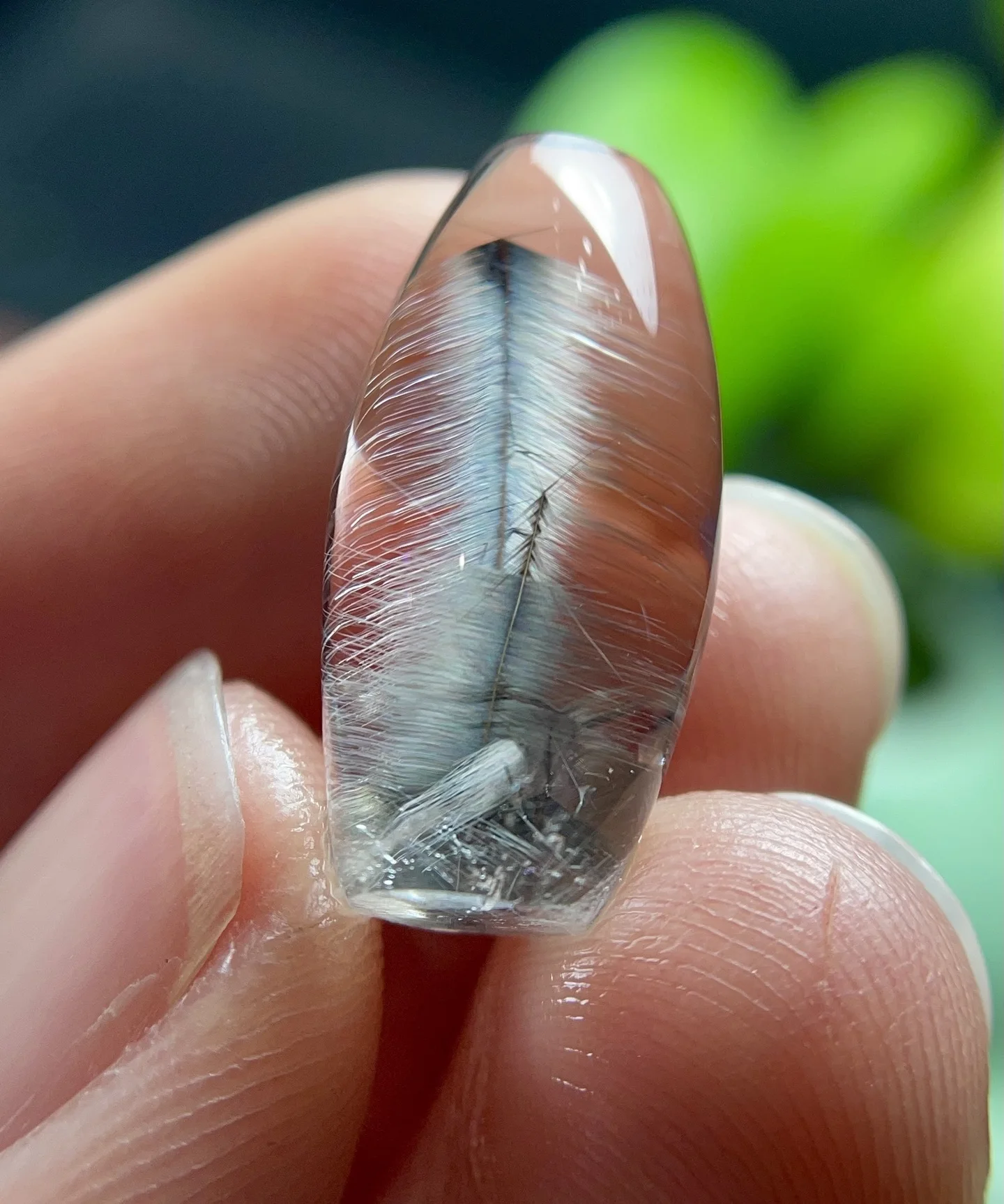 

Natural Brookite Platinum Black Rutilated 20*9.9mm Pendant Rectangle Women Men Bead Jewelry Fashion AAAAAA