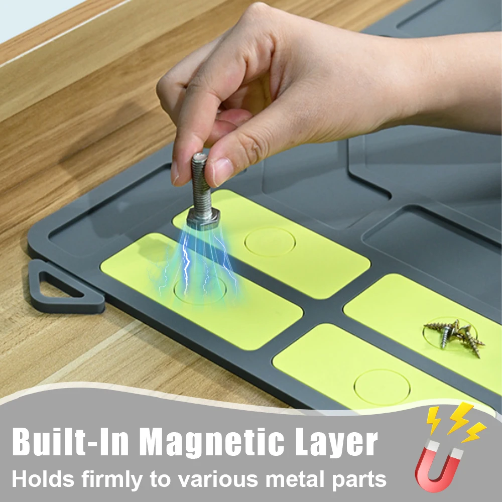Tactical Gun Cleaning Mat Rifle Shotgun Cleaning Maintenance Mat Magnetic Rubber Gun Cleaning Pad Protective Workbench Mat view 2