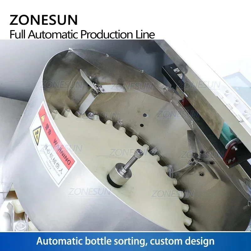 Zonesun ZS-FAL180R8 bomba magnética linha de máquina de enchimento e rotulagem de líquido com máquina giratória de garrafa totalmente automática