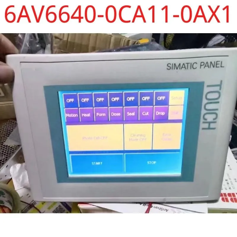 

used test ok real 6AV6640-0CA11-0AX1 SIMATIC Touch Panel TP 177micro for SIMATIC S7-200 5.7" blue mode STN display confi