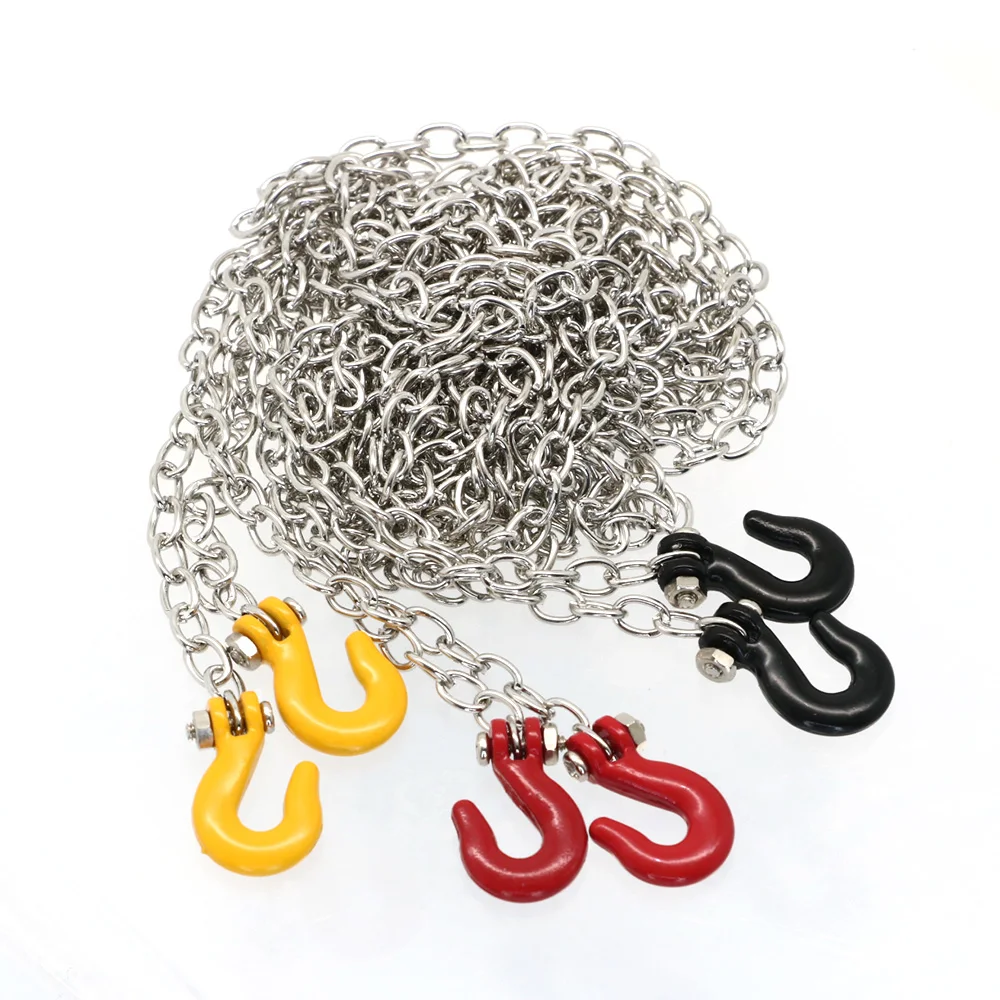 RC Crawler Auto Metall Simulation Rettung Abschlepphaken Zugseil Kette für 1/10 Traxxas Trx4 Defender Bronco Axial Scx10 90046