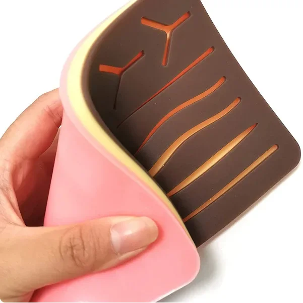 

Модель шва с черной кожей, хирургический шов, тренировочная подушечка, силиконовая подушечка B