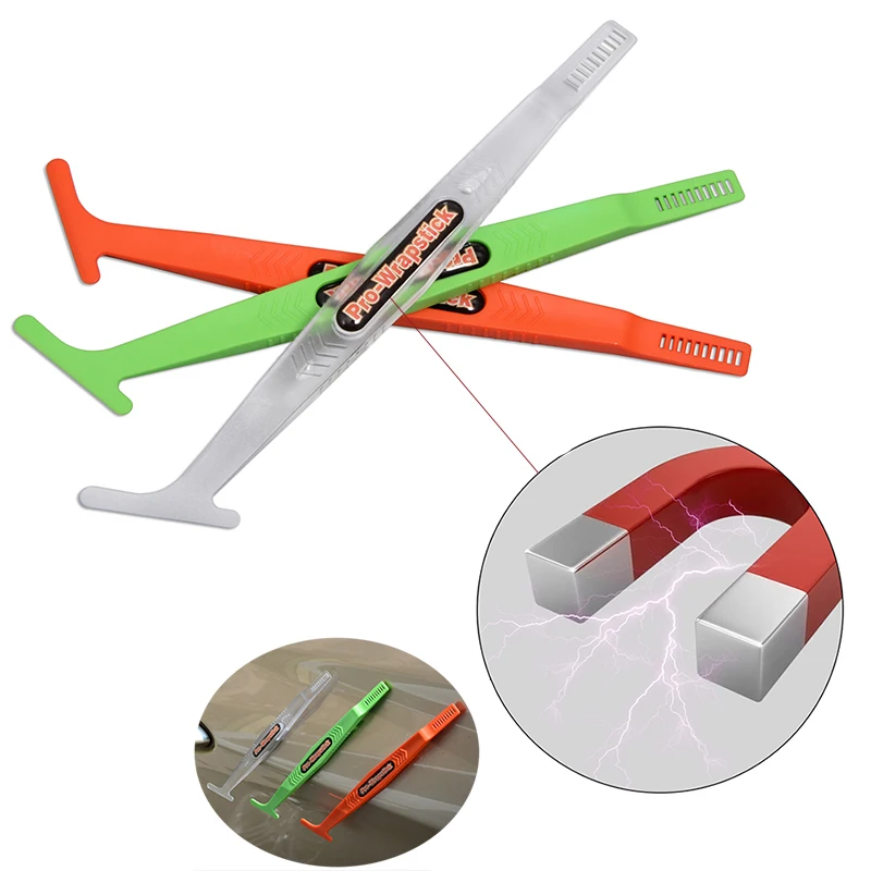 

1PCS Car Vinyl Wrap Stick Magnet Micro Squeegee Cut Clipper Auto Edge Corner Wrap Stick Window Film Tint Tool Plastic Scraper