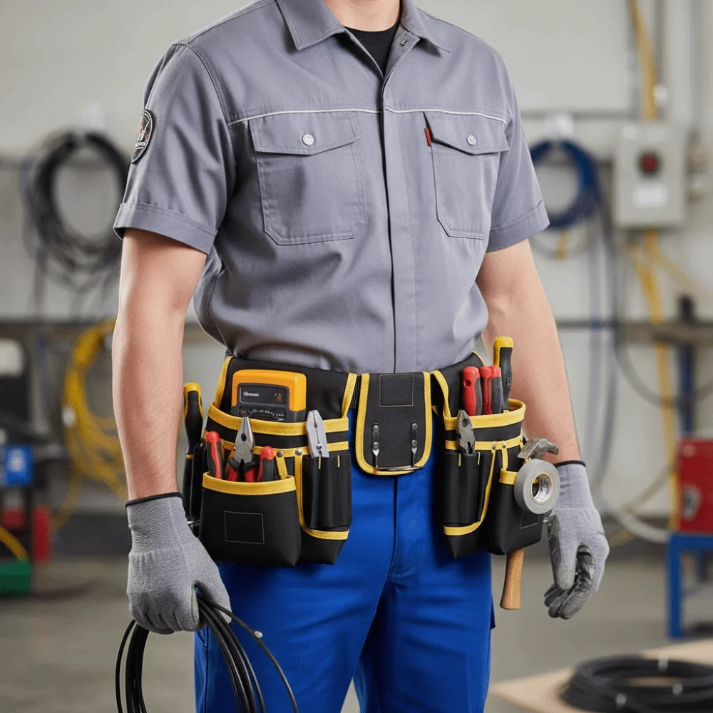 26-pocket Design Magnetic Tool Belt Adjustable Waist Bracket Detachable Nail Heavy-duty Tool Bag Heavy-duty Construction