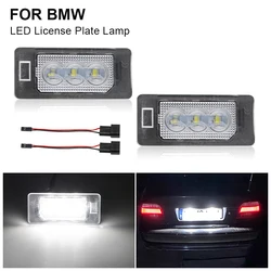 Luz LED de matrícula para coche, lámpara blanca sin Error, para BMW E46, E90, E91, E92, E61, E39, E60, E70, E71, E82, E88, 6000k, 2 piezas