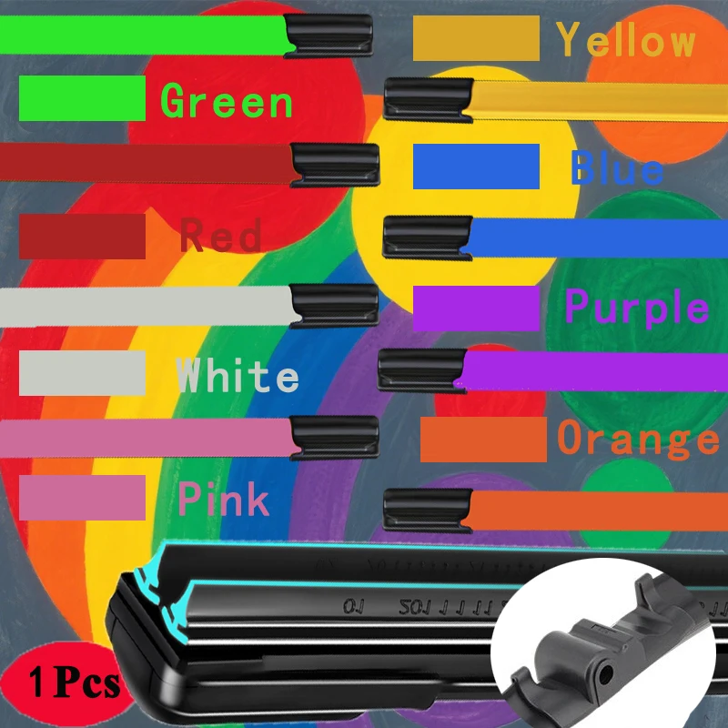 

Colorful SIDE PIN Car Windshield Wiper blades Universal Soft Double layer Rubber Frameless Bracketless 16" 19" 20" 22" 24"26"30"