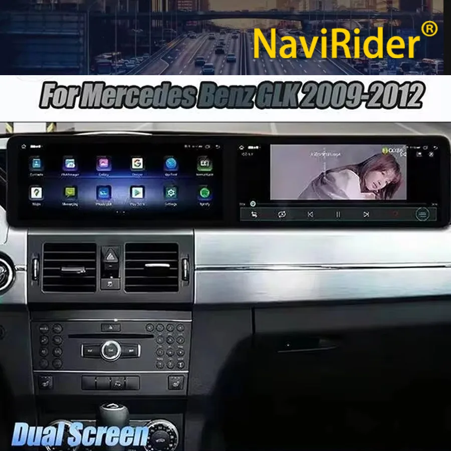 

12,3 + 12,3 "двойной экран для Mercedes Benz GLK X204 CLS 2009-2012 Android Carplay мультимедийное автомобильное радио GPS головное устройство стерео аудио